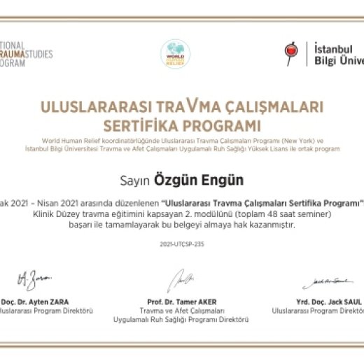 Klinik Psikolog Özgün Engün Özel Sağlık Hizmet Birimi